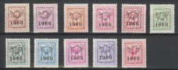 België/Belgique - OBP/COB PRE769-779 - 1966 - Cijfer Op Heraldieke Leeuw - MNH/NSC/** - Typos 1951-80 (Chiffre Sur Lion)