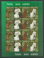 POLAND MNH ** 4061-4064 En Feuille CHEVAL. CHEVAUX. HORSE - Volledige Vellen