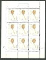 POLAND MNH ** 4077 En Feuille Pape Jean Paul II Tableau Du Peintre Italien Dina Bellotti - Unused Stamps