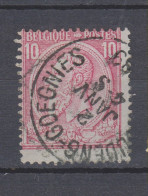 COB 46 Oblitération Centrale HOUDENG-GOEGNIES - 1884-1891 Léopold II