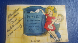Carte à Systeme Boite Aux Lettes Et Petite Fille  , Lisieux - Cartoline Con Meccanismi