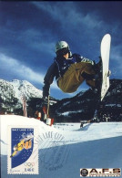 2002 Jeux Olympiques Salt Lake City CAD 1er Jour Albertville Sur Carte Postale Half Pipe - Hiver 2002: Salt Lake City