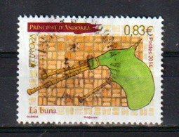 ANDORRE. Europa CEPT 2014 Thème Musique.  La Cornemuse. ,  Oblitéré  1 ère Qualité - Gebraucht