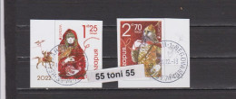 2022 Europa-Cept Stories & Myths  Set From Booklet - Imperforated, Used (O)  Bulgaria/Bulgarie - Oblitérés