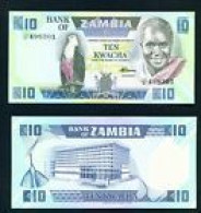 ZAMBIA -  1986 10 Kwacha UNC  Banknote - Zambie