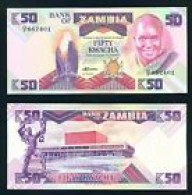 ZAMBIA -  1986 50 Kwacha UNC  Banknote - Zambie