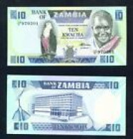 ZAMBIA -  1988 10 Kwacha UNC  Banknote - Zambie