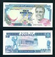 ZAMBIA -  1989 10 Kwacha UNC  Banknote - Zambie