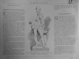 1885 STATUE BEZOUT  LANSON SCULPTEUR 1 JOURNAL ANCIEN - Non Classés