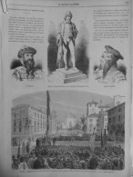 1868 STATUE PANFILO CASTALDI CONSTANTINO CORTI SCULPTEUR 1 JOURNAL ANCIEN - Non Classés