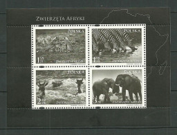 POLAND MNH ** 4151-4154 Faune D'Afrique Guépard Zèbre Crocodile éléphant - Ungebraucht