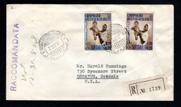 Somalia AFIS, POSTA VIAGGIATA 1957, MOGADISCIO PER DECATUR, USA - Somalie (AFIS)