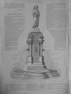 1866 STATUE MARTIN SCHOEN BARTHOLDI SCULPTEUR 1 JOURNAL ANCIEN - Non Classés