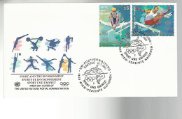 53006 ) United Nations FDC Vienna Postmark 1996 UN Postal Administration Olympic Sports - Covers & Documents