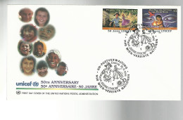 53010 ) United Nations FDC Vienna Postmark 1996 UNICEF - Brieven En Documenten