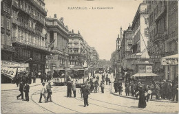 MARSEILLE - LA CANNEBIERE -  CARTE ANIMEE - Canebière, Stadtzentrum