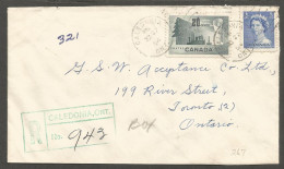 1954 Registered Cover 25c Forestry/Karsh Duplex Caledonia Ontario To Toronto - Postal History