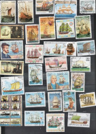 Lot Vrac BATEAUX PLUS DE 70 Timbres Cf Scan Pour Détail - Barcos