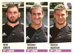 290 Alin Coste - Grégory Garnier - Adrien Buatier - USBPA Rugby - Panini Sticker Rugby Top 14 2013-2014 - French Edition