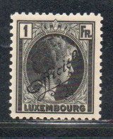 LUXEMBOURG LUSSEMBURGO 1926 1927 SURCHARGE OFFICIEL 1fr MH - Dienst