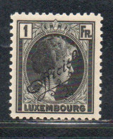 LUXEMBOURG LUSSEMBURGO 1926 1927 SURCHARGE OFFICIEL 1fr MH - Servizio