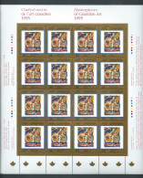 Canada # 1545 Full Pane Of 16 MNH - Masterpieces Of Canadian Art - 8 - Fogli Completi