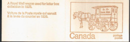 CANADA CARNET BOOKLET ROYAL MAIL WAGON CABALLO HORSE CARRO - Postkoetsen