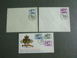 1960 1169/1171 3 X  FDC :  ROYAL WEDDING - 1951-1960