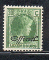 LUXEMBOURG LUSSEMBURGO 1927 1928 SURCHARGE OFFICIEL 30c MH - Dienst