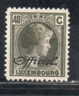 LUXEMBOURG LUSSEMBURGO 1927 1928 SURCHARGE OFFICIEL 40c MH - Officials