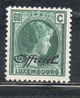 LUXEMBOURG LUSSEMBURGO 1927 1928 SURCHARGE OFFICIEL 60c MH - Officials