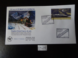 FRANCE 2023 1,80 EUROS 1883 ORIENT - EXPRESS 2023 OBLITÉRATION PREMIER JOUR 29 09 2023 ENVELOPPE F.D.C.PARIS  TRAIN - 2020-…