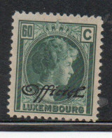 LUXEMBOURG LUSSEMBURGO 1928 1935 SURCHARGE OFFICIEL 60c MH - Officials