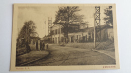 ENSCHEDE Station S S Gare Tram Animée Carte Postale Postcard CPA - Enschede