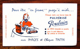 Buvard Ancien " POULAIN Pulvérisé - Avec Les Chèques TINTIN" - Chocolat