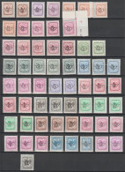 België/Belgique - OBP/COB PRE780-PRE798 - Cijfer Op Heraldieke Leeuw Diverse Papiersoorten (scan UV) - MNH/NSC/** - Typografisch 1951-80 (Cijfer Op Leeuw)