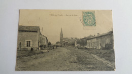 VILLE SUR TOURBE Rue De La Gare Animée Marne 51 France Carte Postale Postcard CPA - Ville-sur-Tourbe