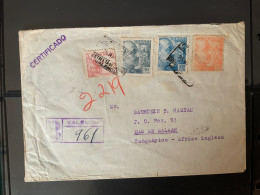 Valencia A Tanganyica. Africa Inglesa. Certificado. 1947. Varias Marcas Transito. - Cartas & Documentos