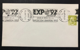 SPAIN, Cover With Special Cancellation « EXPO '92 », « SANLUCAR DE BARRAMEDA (Cadiz) Postmark », 1987 - 1992 – Sevilla (Spain)