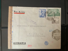 Madrid A Augsburg. 1943. Correo Aereo - Cartas & Documentos