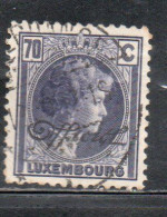 LUXEMBOURG LUSSEMBURGO 1928 1935 SURCHARGE OFFICIEL 70c USED USATO OBLITERE' - Dienst