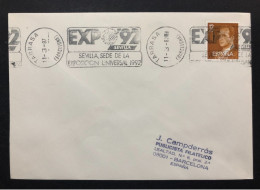 SPAIN, Cover With Special Cancellation « EXPO '92 », « TARRASA (Barcelona) Postmark », 1987 - 1992 – Séville (Espagne)