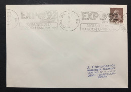 SPAIN, Cover With Special Cancellation « EXPO '92 », « PONTEVEDRA Postmark », 1987 - 1992 – Séville (Espagne)