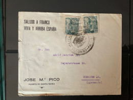 Puerto Santa Maria A Alemania. Censura Militar. - Lettres & Documents