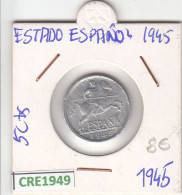 CRE1949 MONEDA ESPAÑA 5 CENTIMOS 1945 MBC+ - 5 Centesimi