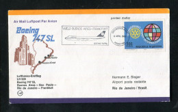 "ARGENTINIEN" 1980, Erstflugbrief LH 509 Mit Boeing 747 SL "Buenos Aires-Rio De Janeiro" (B793) - Other (Air)