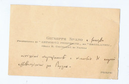 GIUSEPPE SPANO ( NAPOLI ) ARCHEOLOGIA / STUDIOSO DI ANTICHITA' POMPEIANE ED ERCOLANESI - AUTOGRAFO (18317) - Personnages Historiques