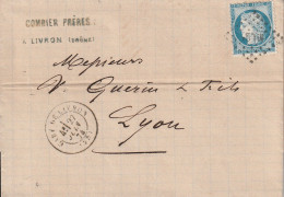 Lettre De Livron à Lyon LSC - 1849-1876: Classic Period