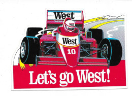 West - Let's Go West ! (autocollant) - Car Racing - F1