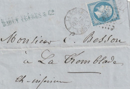 Lettre De La Rochelle à La Tremblade LAC - 1849-1876: Classic Period